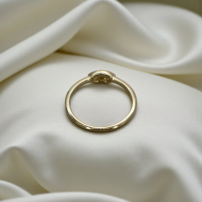 Diamond Pavé Eye Ring in 14k Gold