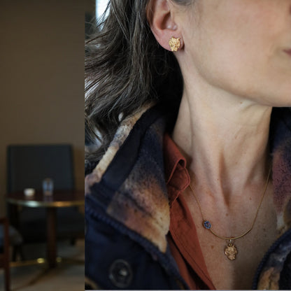 Vintage Devil Earrings in 18k Yellow Gold