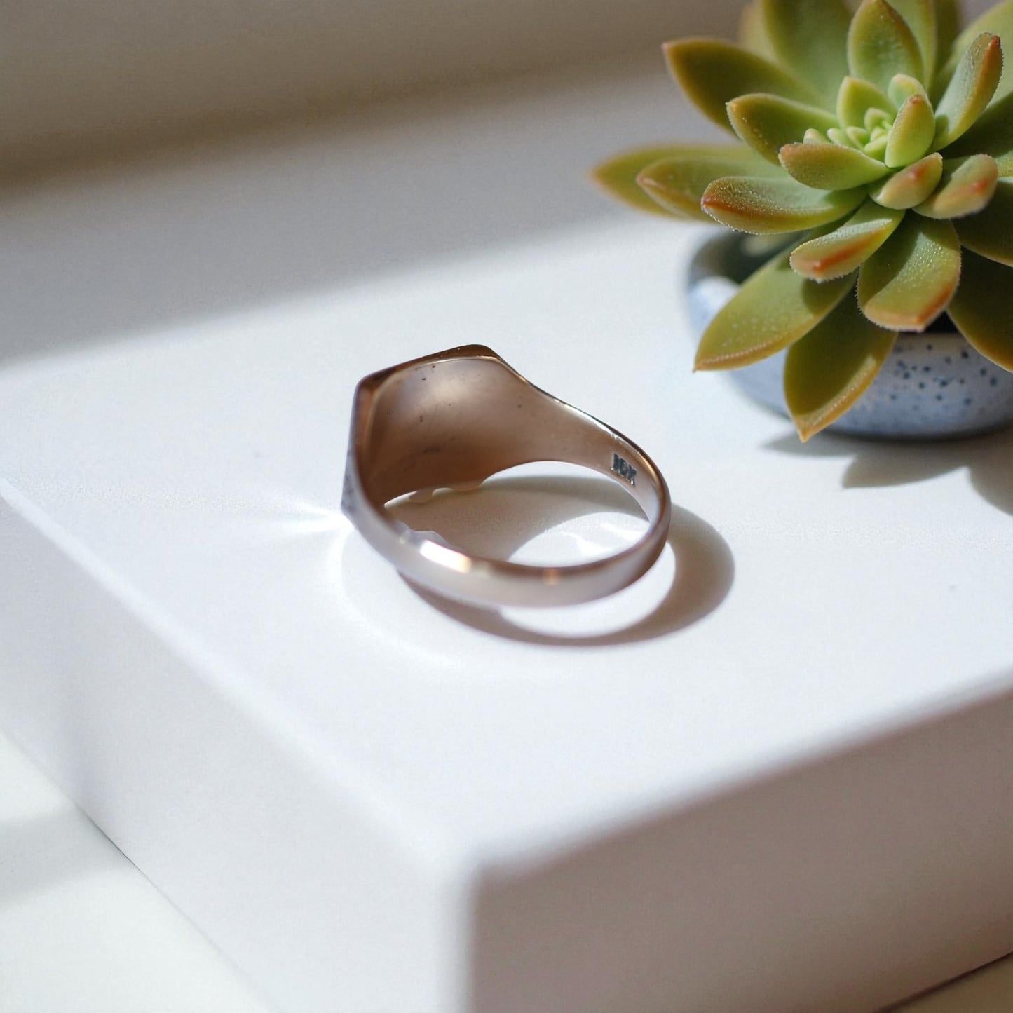 Victorian Signet Ring in 10k Rose Gold