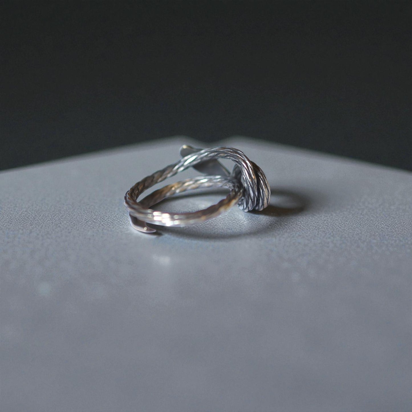 Mens Vintage Snake Ring in Silver