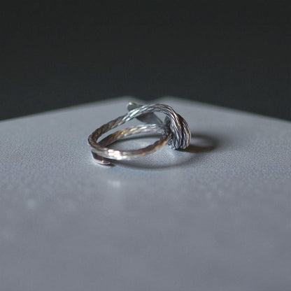 Mens Vintage Snake Ring in Silver