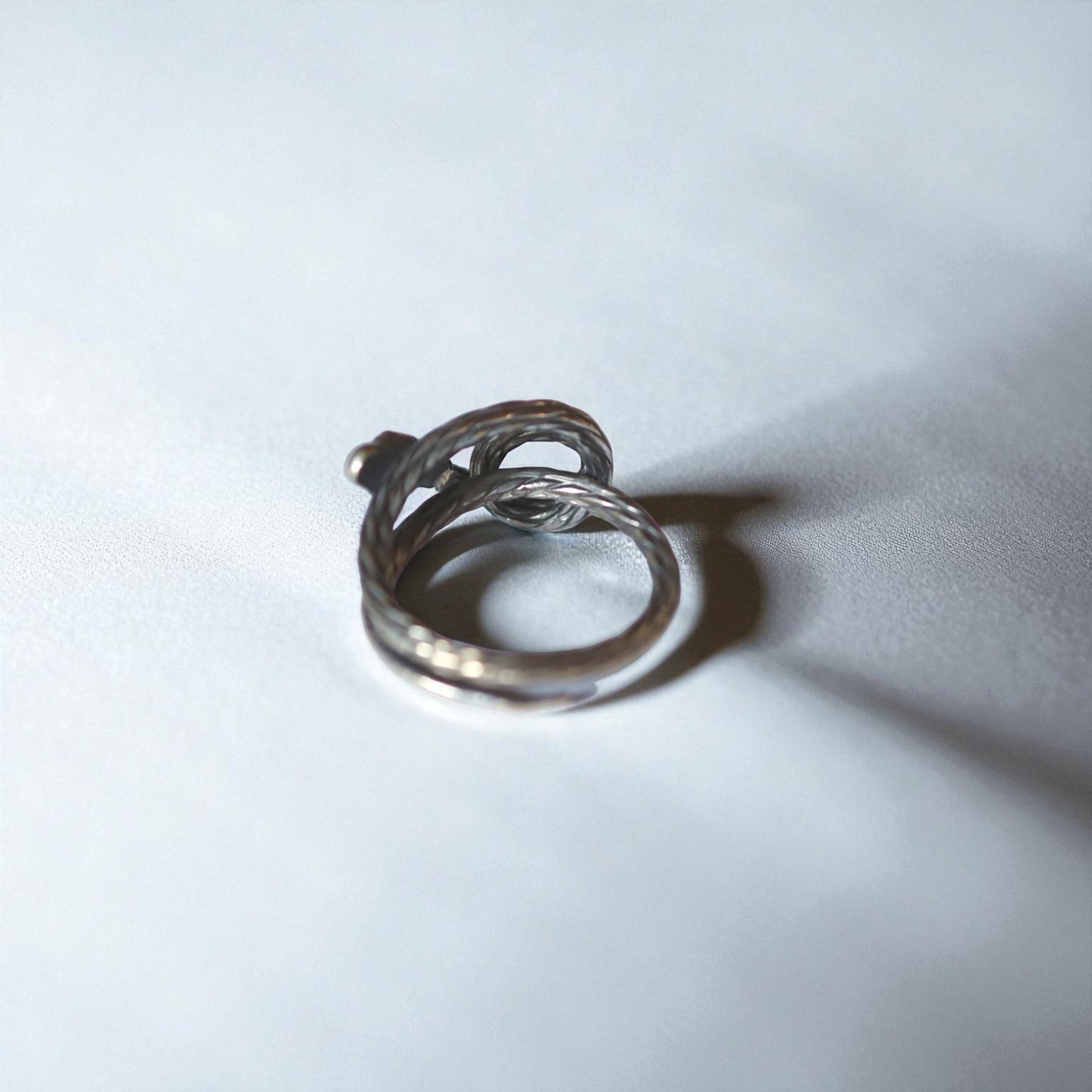 Mens Vintage Snake Ring in Silver