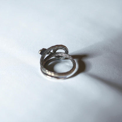 Mens Vintage Snake Ring in Silver