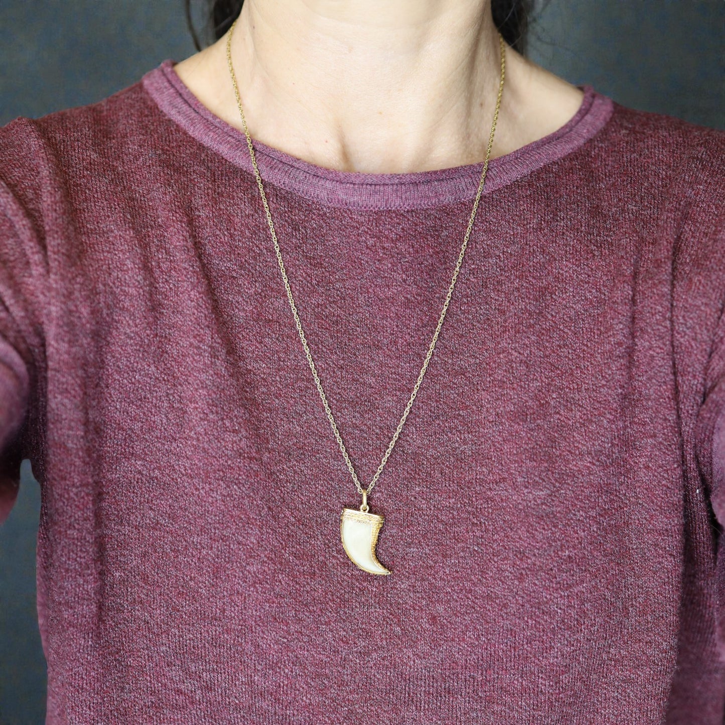 23.75" Vintage 14k Yellow Gold Rope Chain