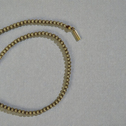 Antique Gold Filled Bead Choker Necklace