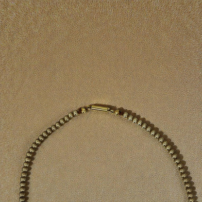Antique Gold Filled Bead Choker Necklace