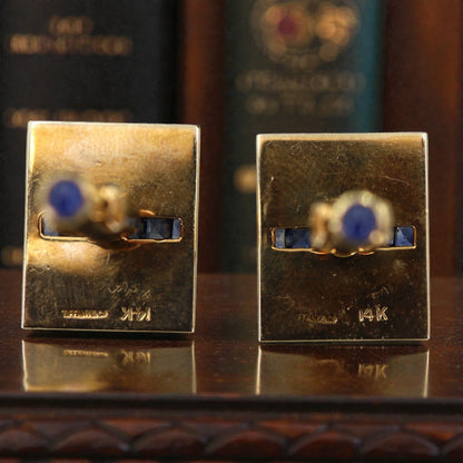 Retro Sapphire Cufflink Tuxedo Set - Petra Star