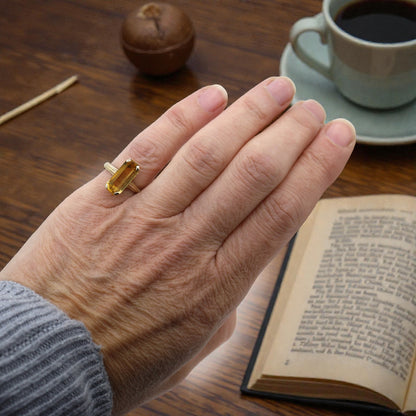 Art Deco Paste Ring in 10k Yellow Gold - Petra Star