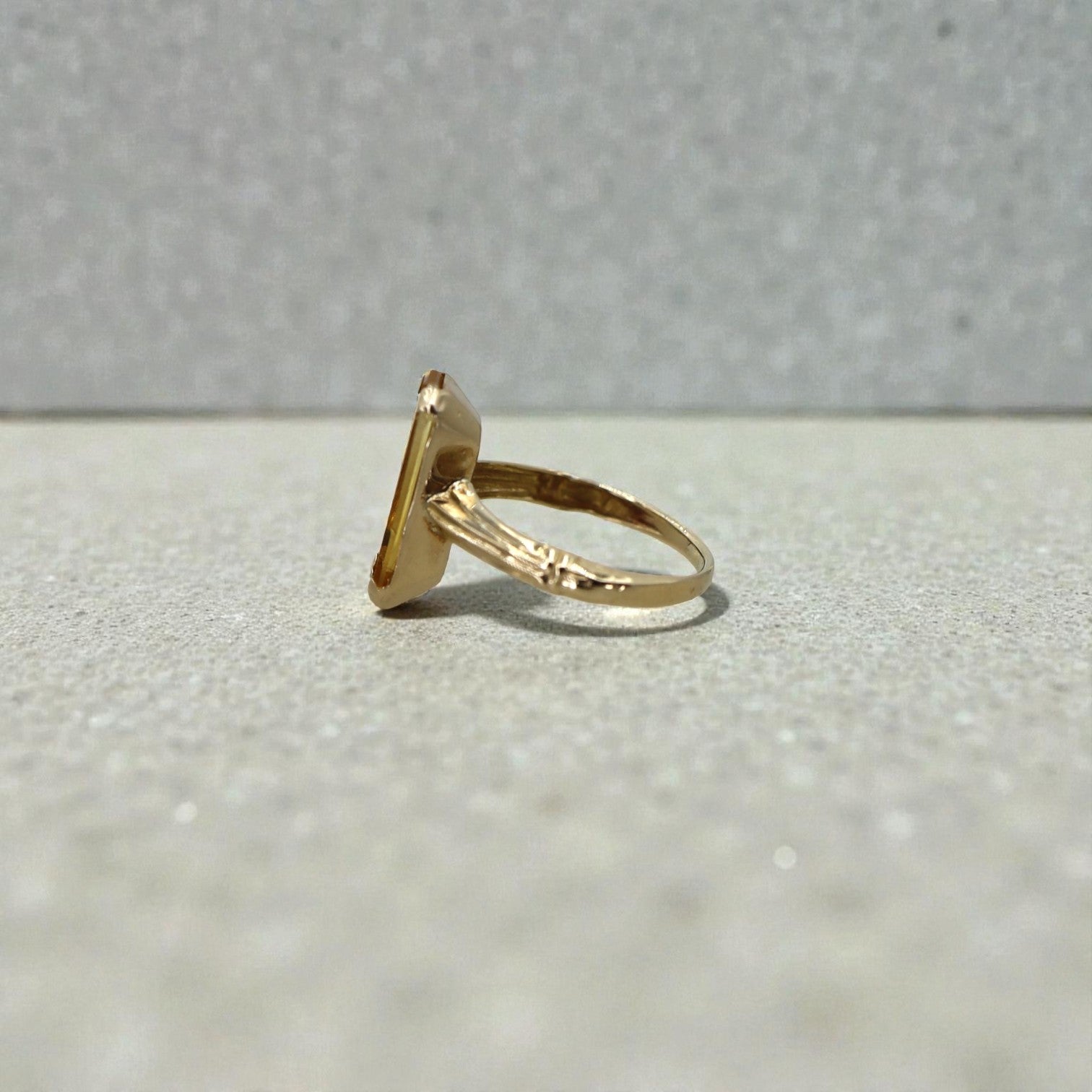 Art Deco Paste Ring in 10k Yellow Gold - Petra Star