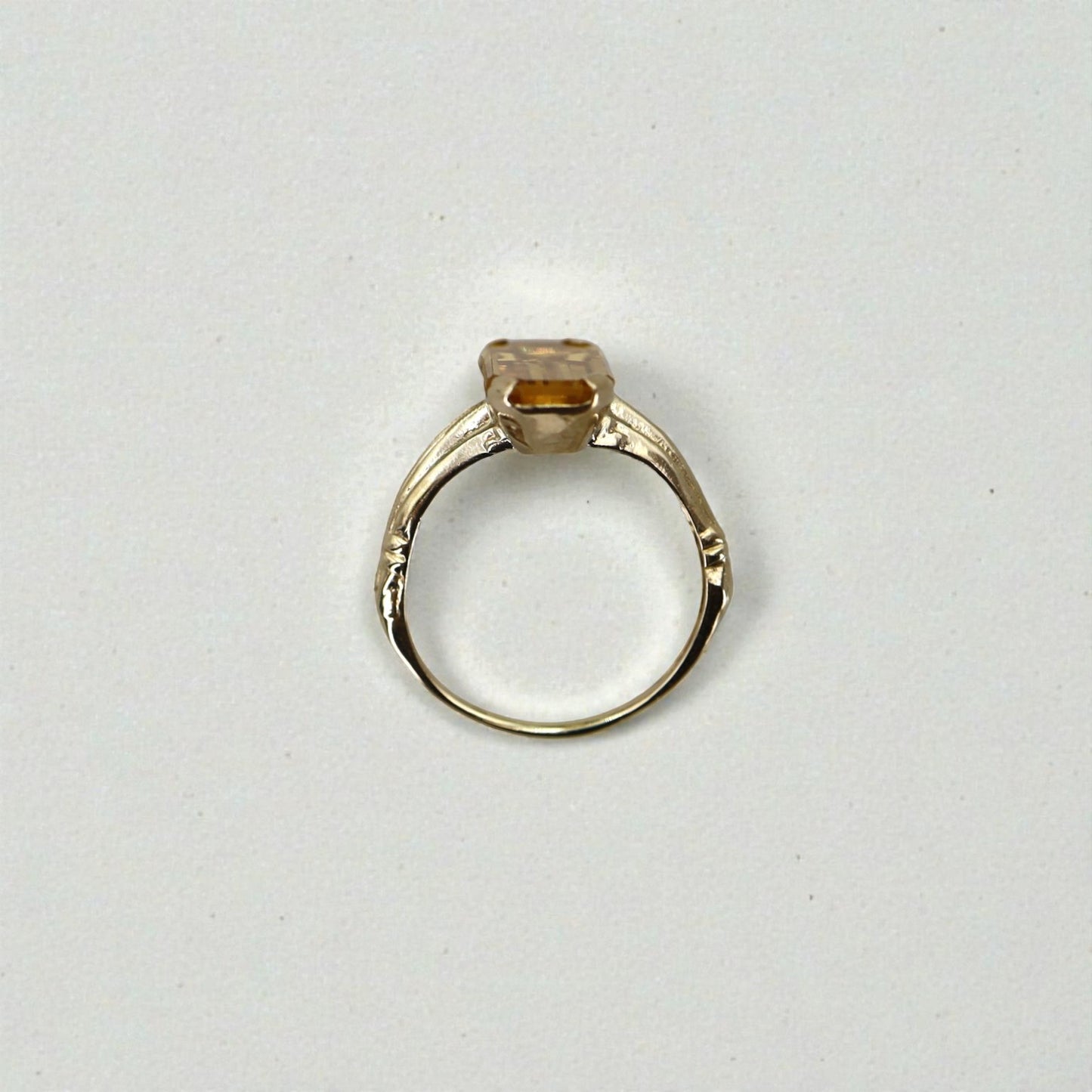 Art Deco Paste Ring in 10k Yellow Gold - Petra Star