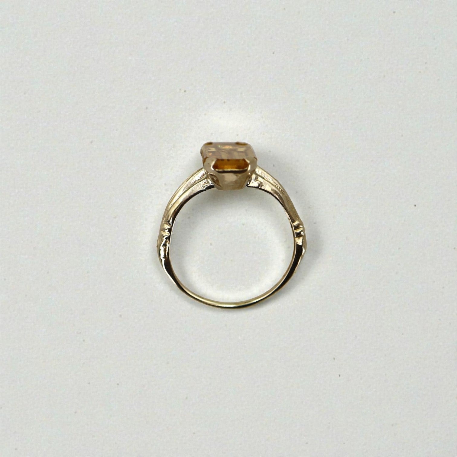 Art Deco Paste Ring in 10k Yellow Gold - Petra Star