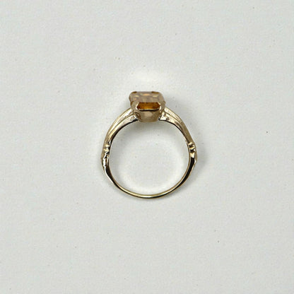 Art Deco Paste Ring in 10k Yellow Gold - Petra Star