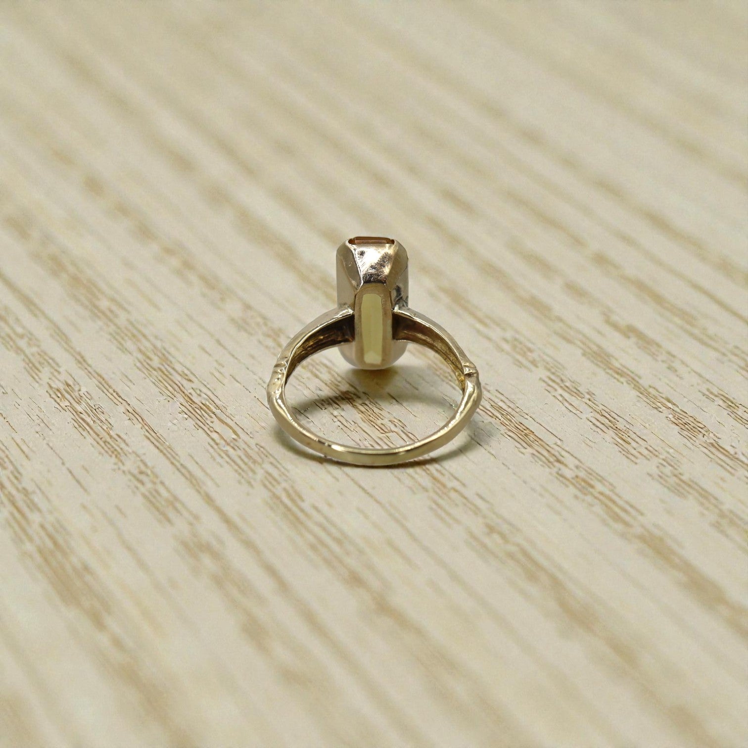 Art Deco Paste Ring in 10k Yellow Gold - Petra Star