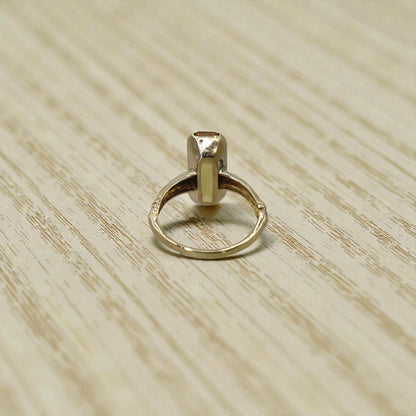 Art Deco Paste Ring in 10k Yellow Gold - Petra Star