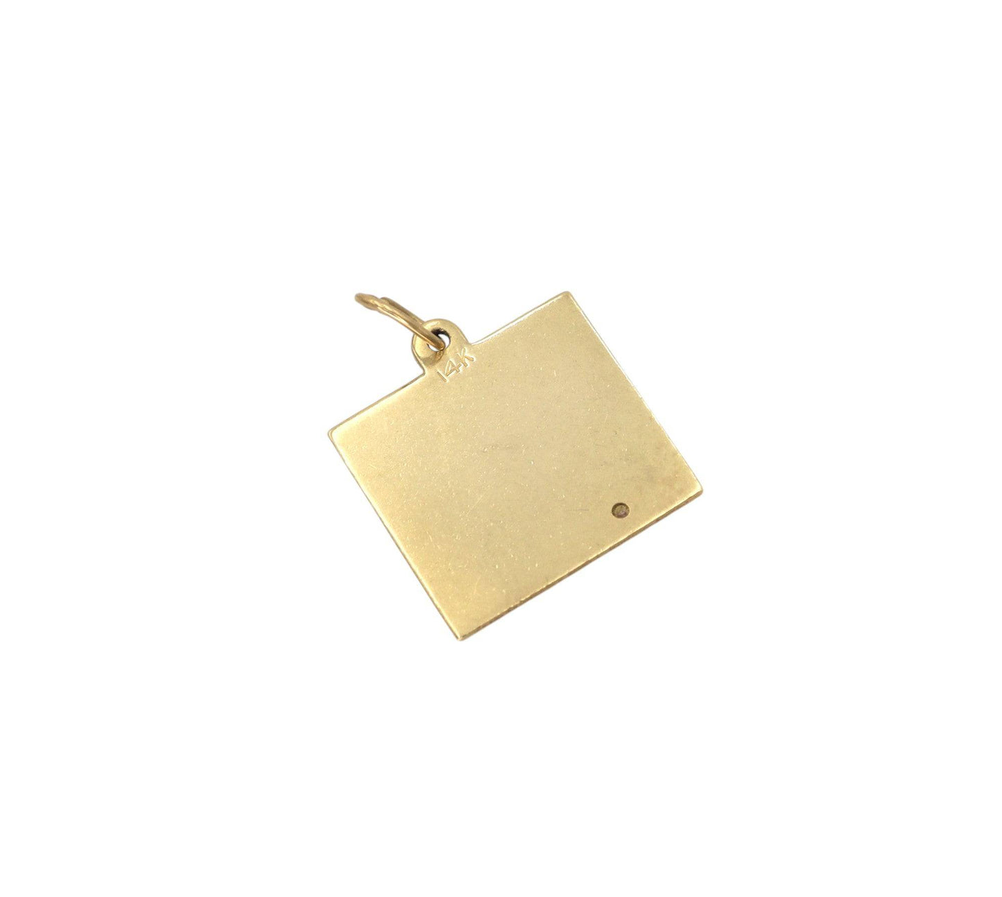 Vintage February Calender Charm in 14k Gold Marked February 26 1951