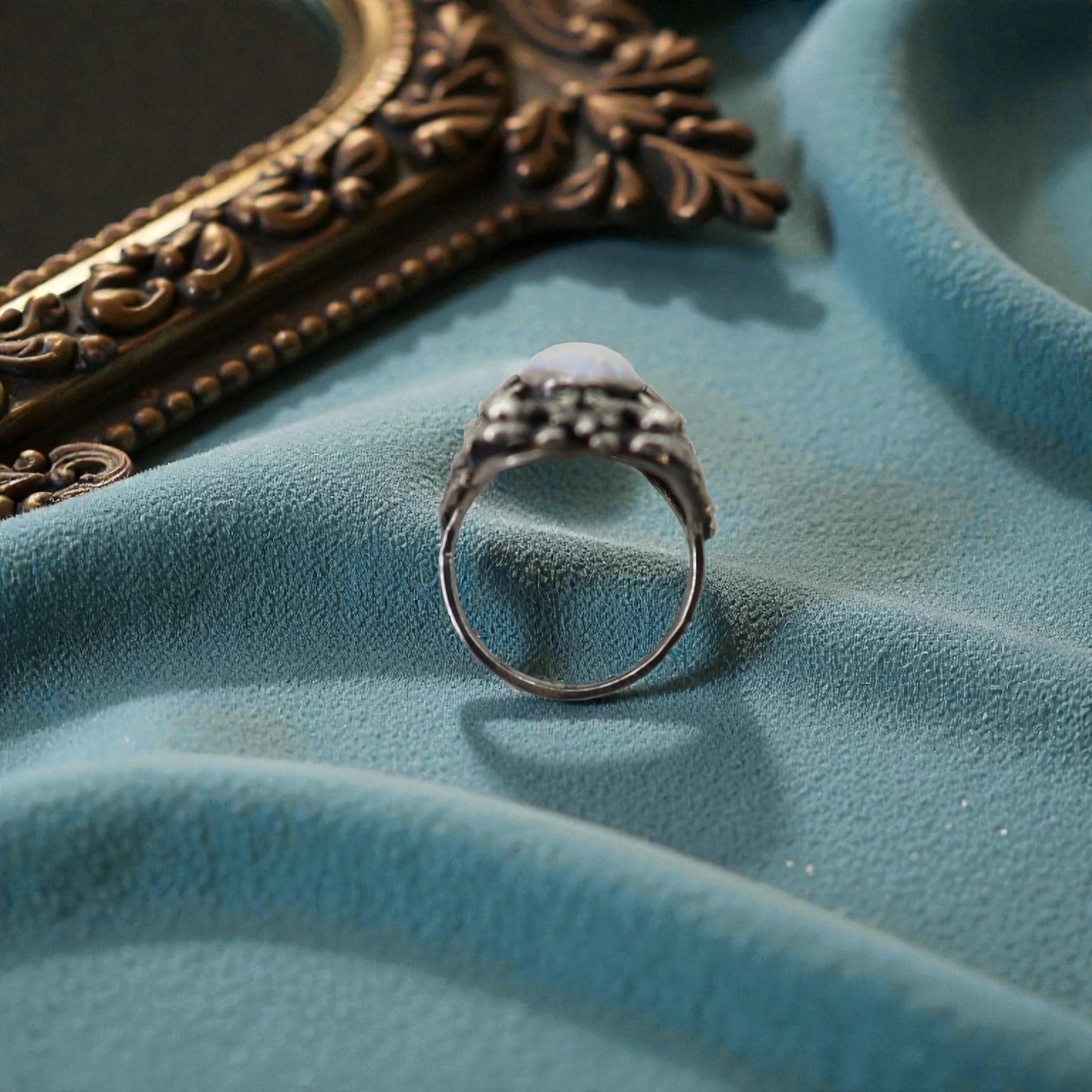 Antique Austro Hungarian Opal Ring in Silver