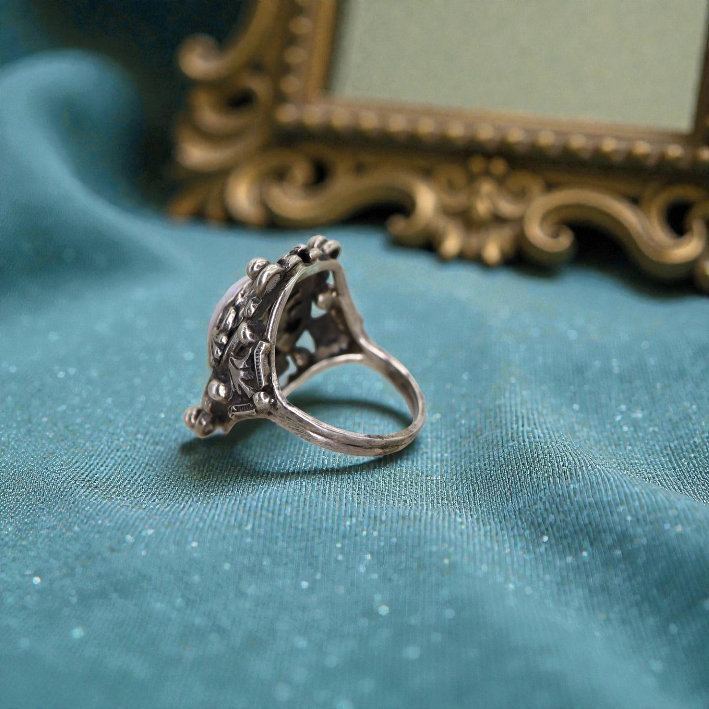 Antique Austro Hungarian Opal Ring in Silver