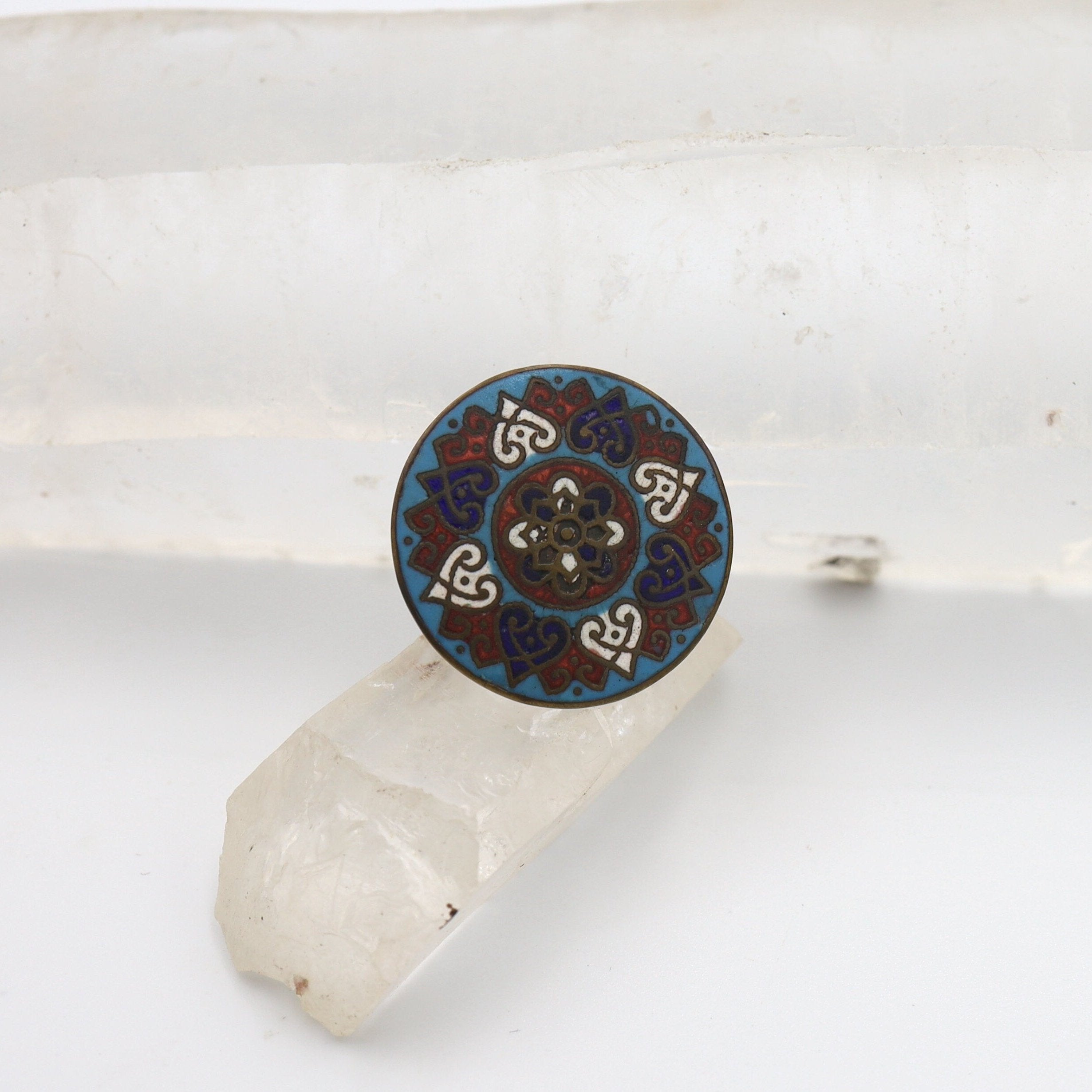 Victorian Enamel Ring in 14k Yellow Gold Ring Victorian - DK382 - Petra Star
