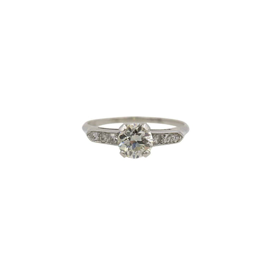 Beautiful Art Deco Platinum & Diamond Ring with 0.91 cts