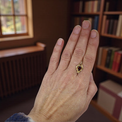 10k Gold Victorian Garnet Pendant