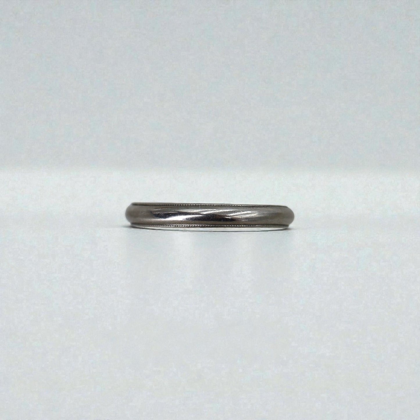 Vintage Platinum Band with Milgrain Edge 2.5MM Wide