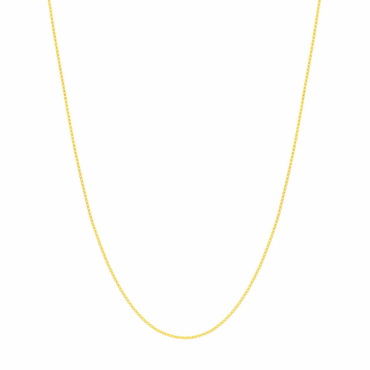 Box Chain 0.55mm in 14k