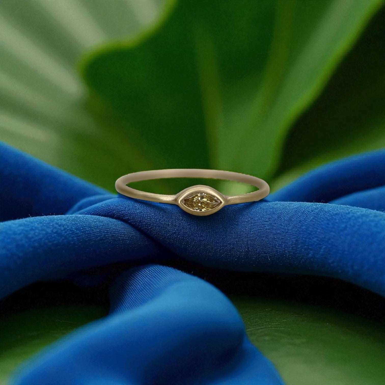 Yellow Diamond Marquise Stacker - Petra Star