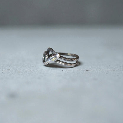 Mens Vintage Snake Ring in Silver