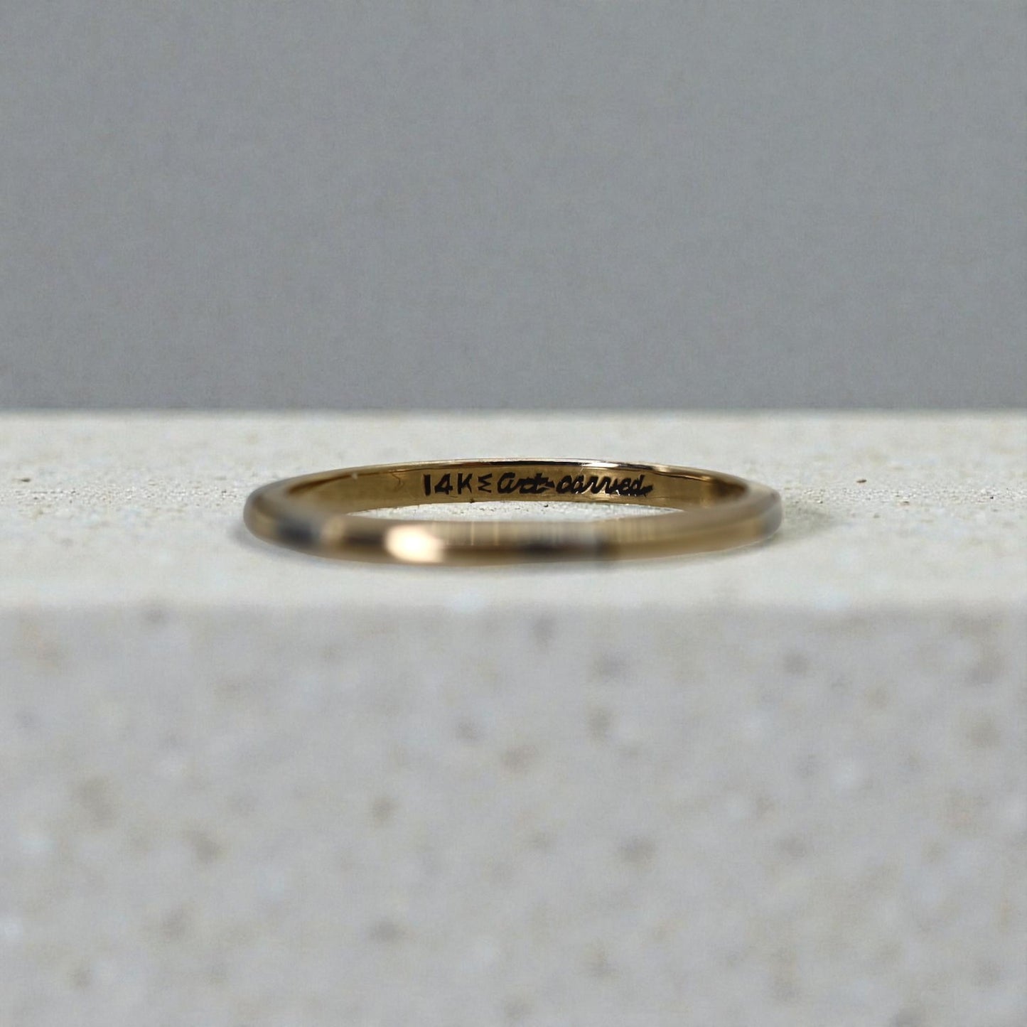 Retro 14k Rose and White Gold Band 1.8MM