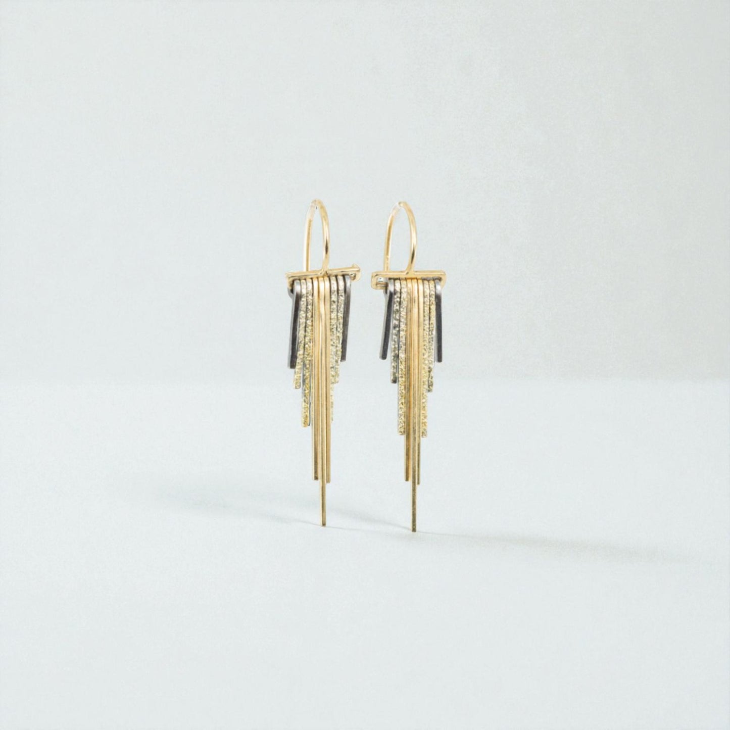 Mini Decidedly Deco Earrings in Recycled Gold & Silver