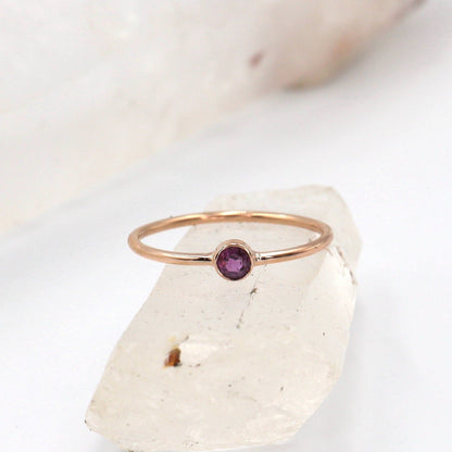 14k gold ruby ring