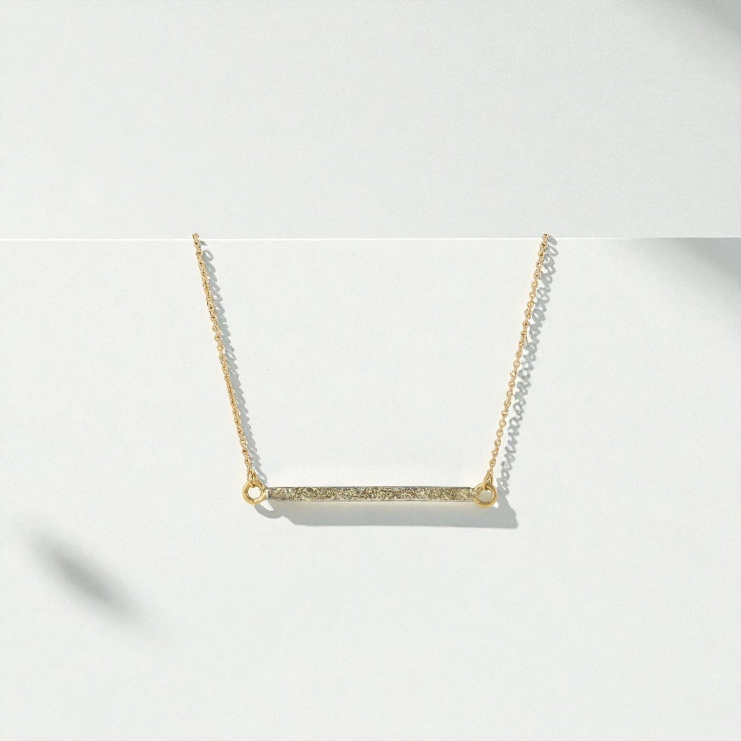 22k/18k Gold & Oxidized Silver Terra Bar Necklace