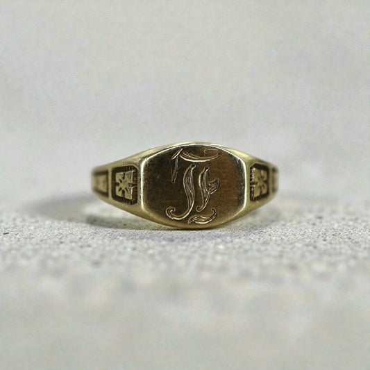 Antique Signet Ring 10k Yellow Gold
