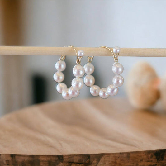 Sarah Pearl Hoops - Petra Star