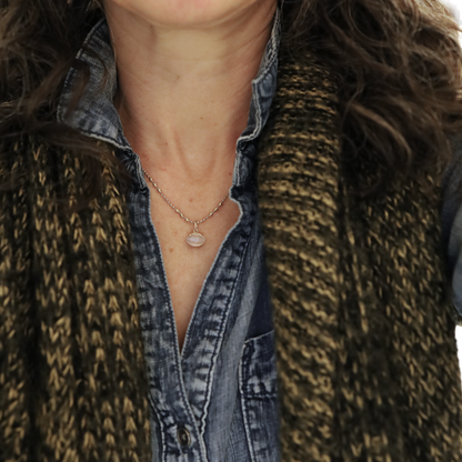 14k Yellow Gold Moonstone Pendant—3.39-ct Oval Cabochon, East-to-West Setting