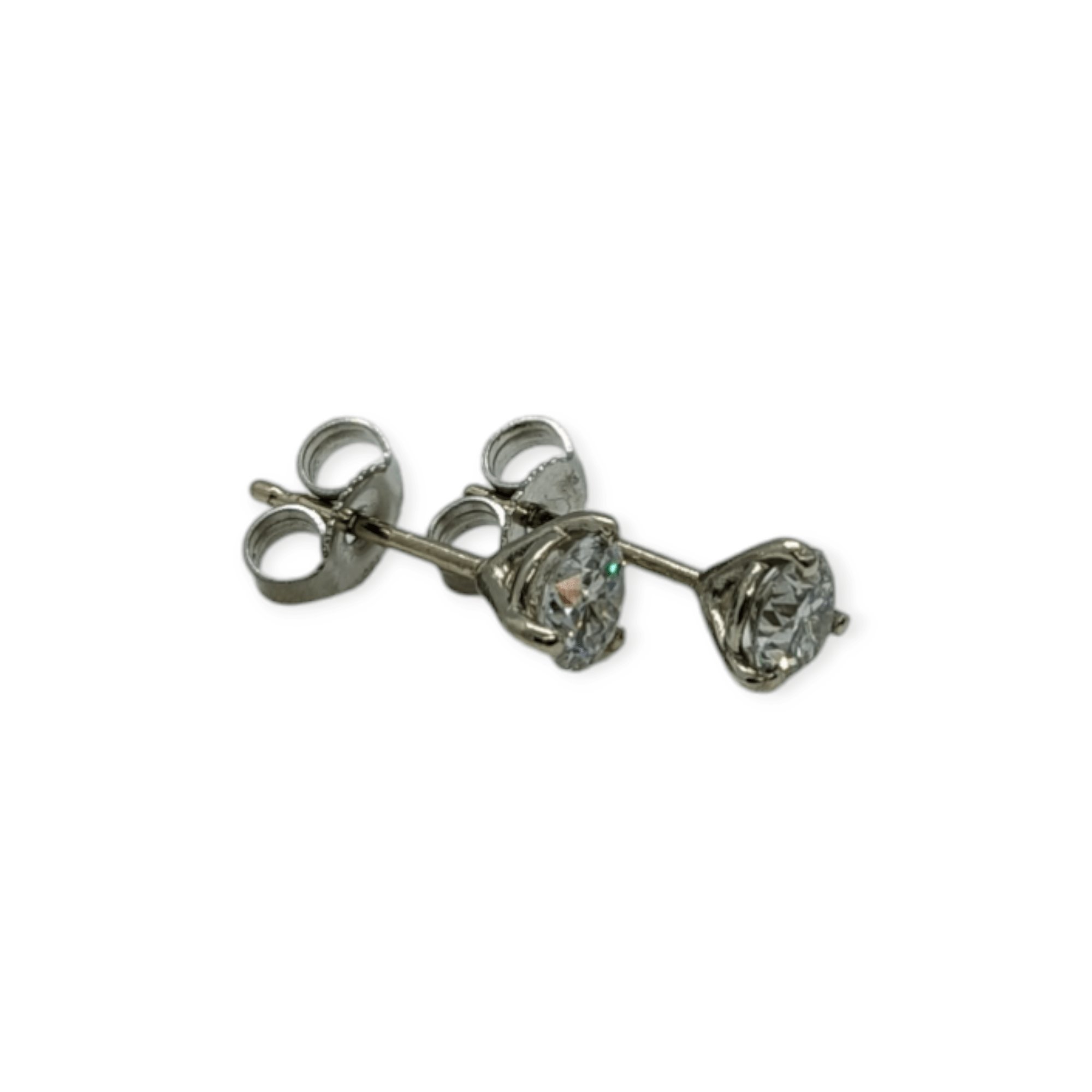 Petra Star Martini Diamond Stud Earrings featuring sparkling diamond accents on sleek metal studs.