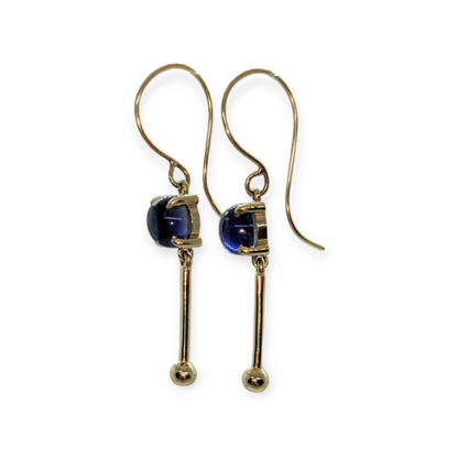 Gumdrop Iolite Drop Earrings