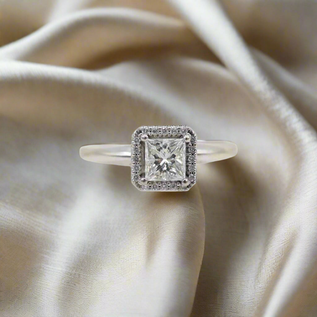 Princess Cut Diamond Halo - Petra Star