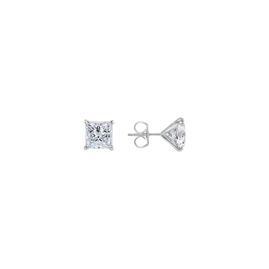 Princess Cut Martini Studs