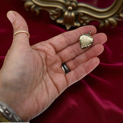 Vintage Puffy Heart Locket Gold Filled - Petra Star