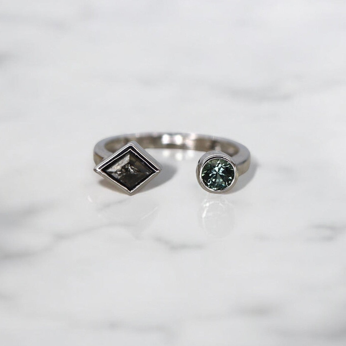 Teal Blue Tourmaline Ring