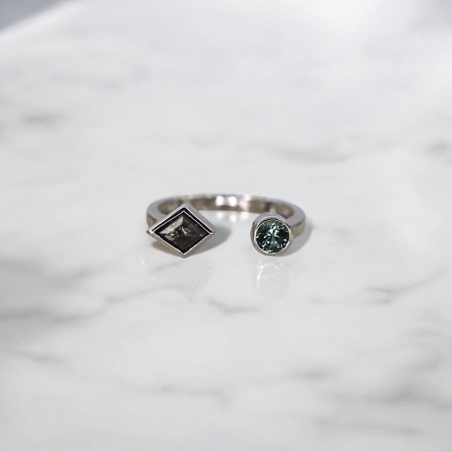 Teal Blue Tourmaline Ring
