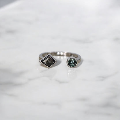 Teal Blue Tourmaline Ring