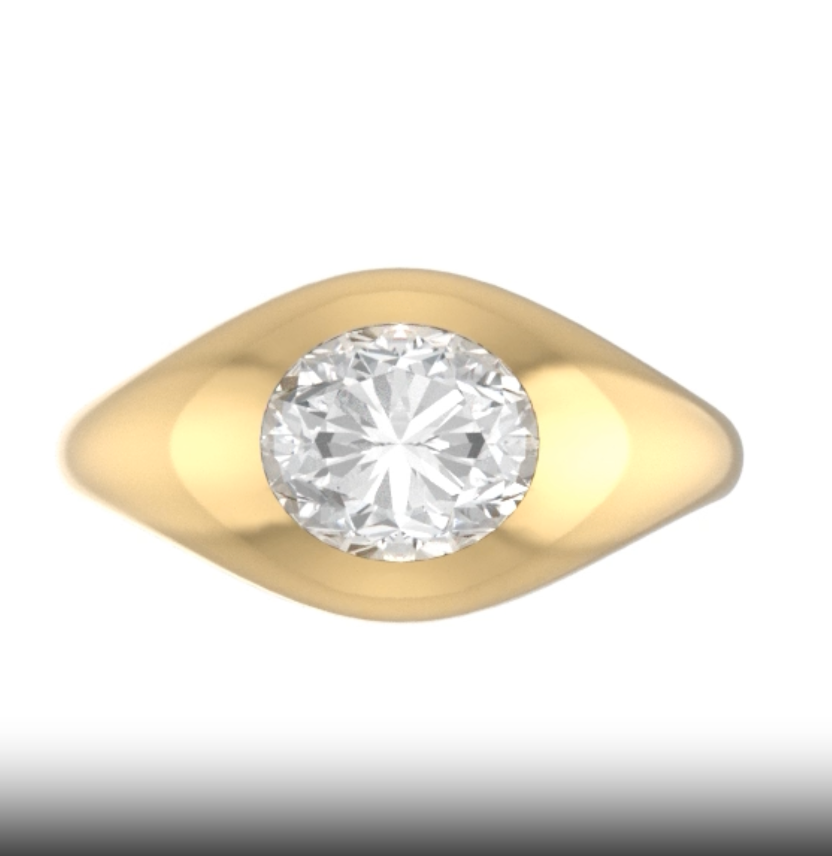 1.28-ct Oval Faceted Demantoid Garnet Ring - Petra Star