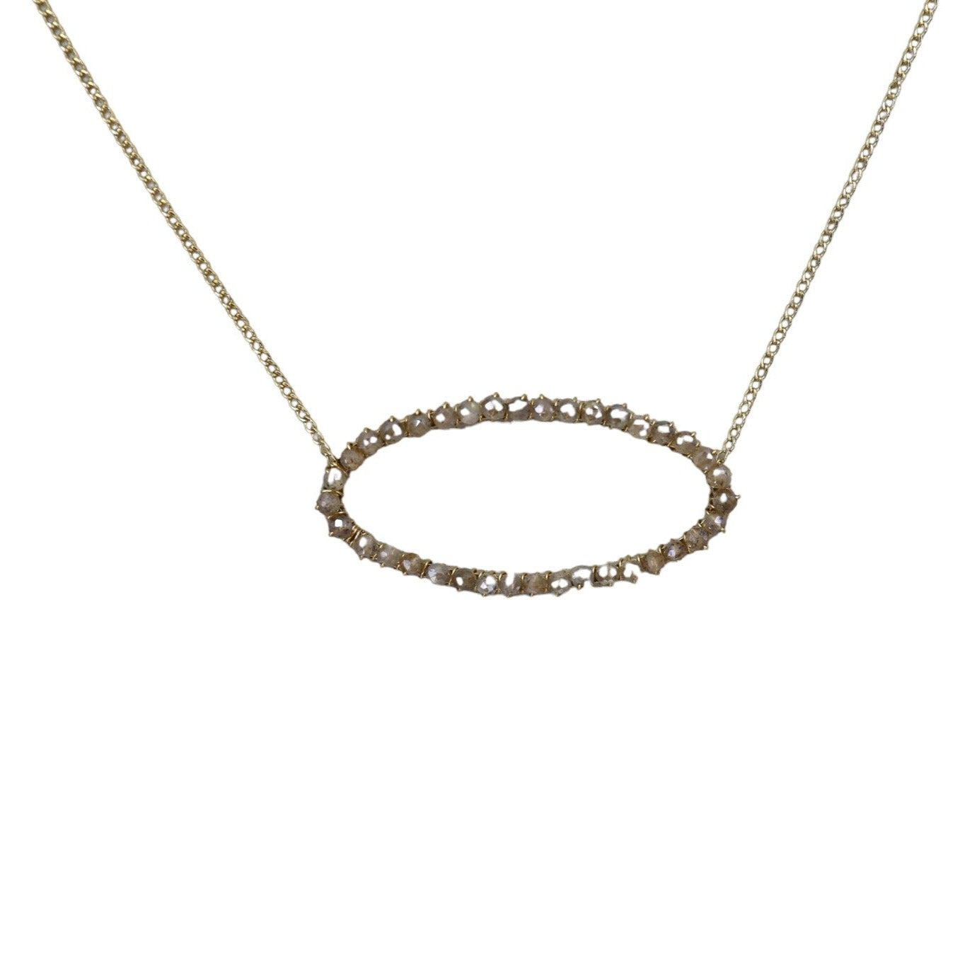Slender Oval Necklace - Petra Star