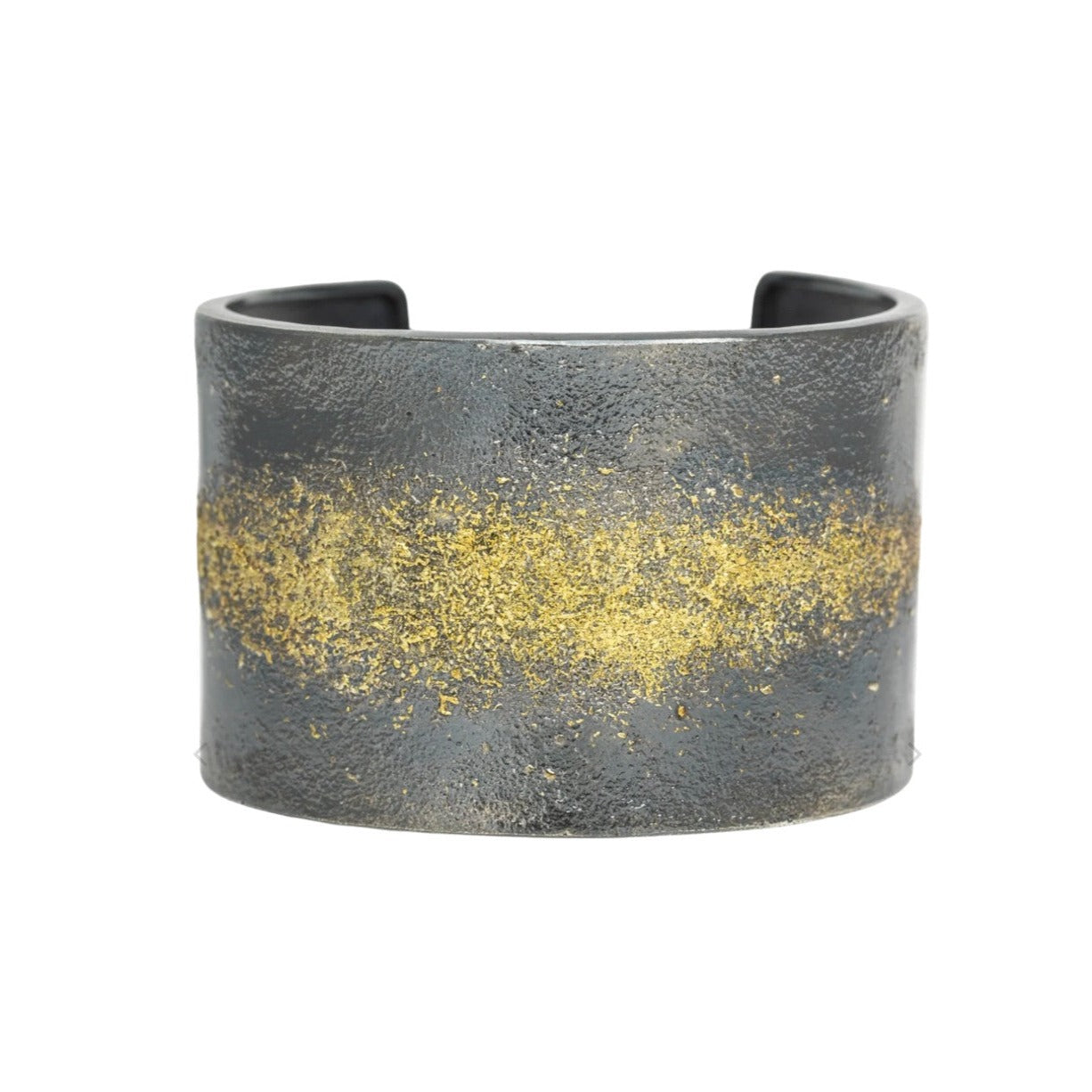 Starry Night Cuff - 22k Gold Fused with Oxidized Silver - Petra Star