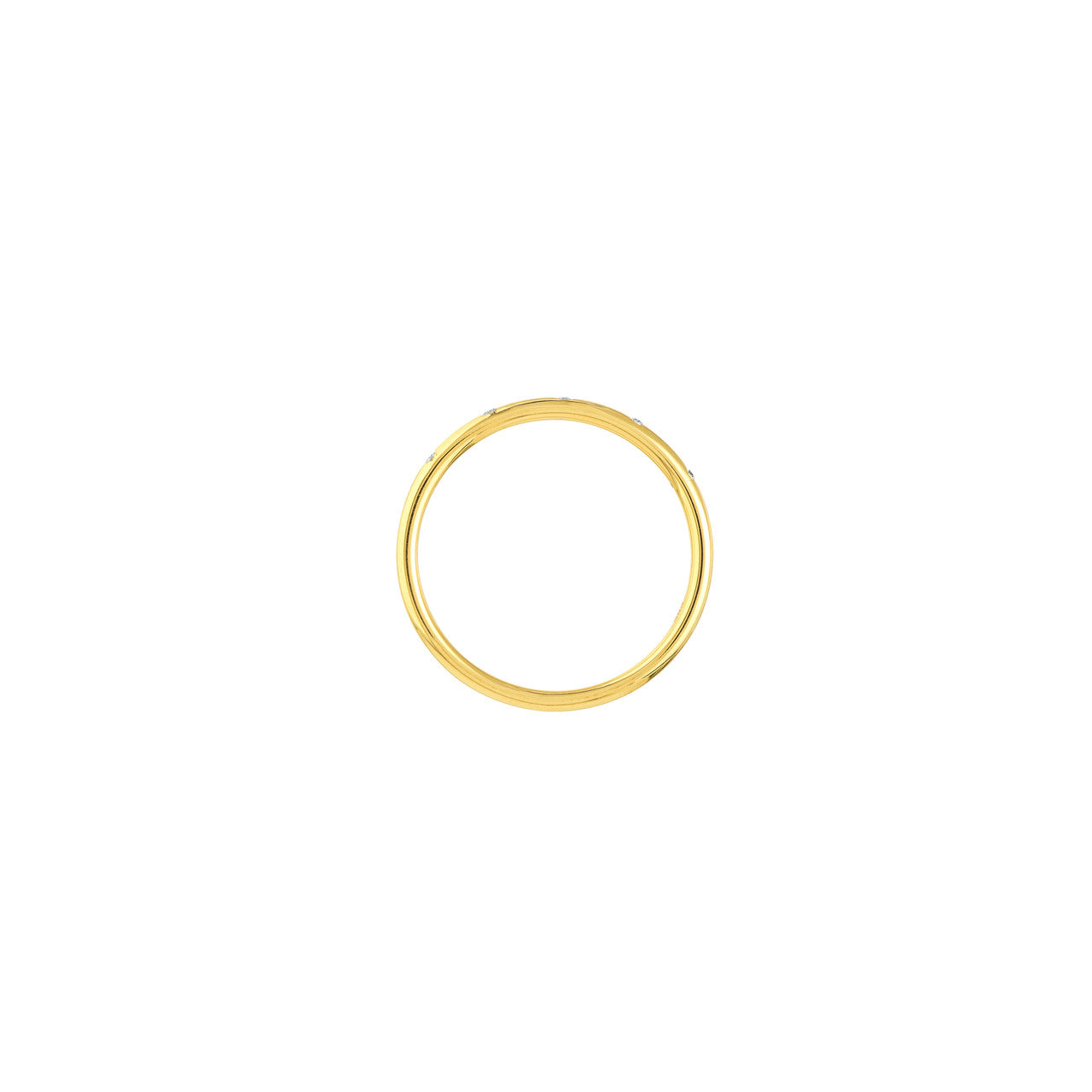 Diamond Flush Set Band in 14k Gold - Petra Star
