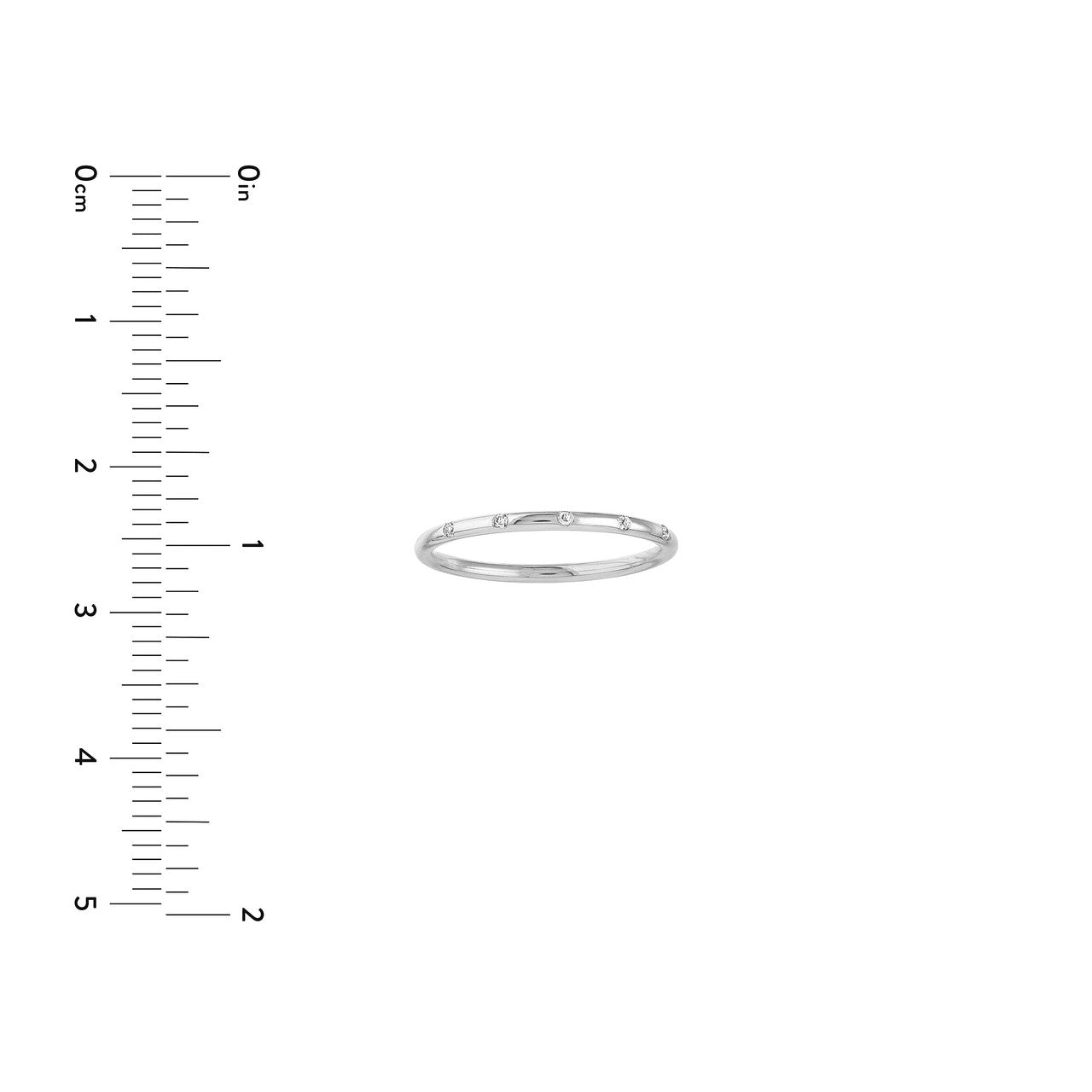 Diamond Flush Set Band in 14k Gold - Petra Star