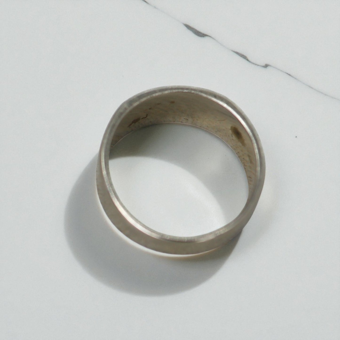 Vintage 14k White Gold Cigar Band – Flat Profile, Size 5.5, 4g Solid Gold