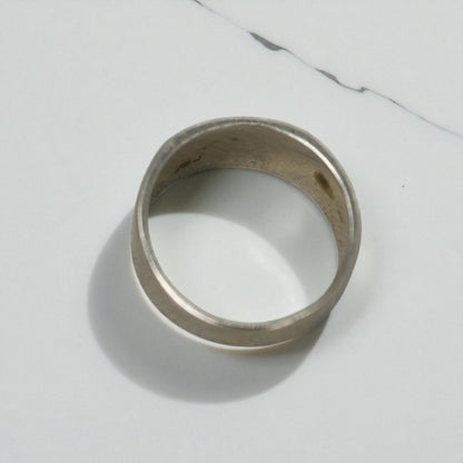 Vintage 14k White Gold Cigar Band – Flat Profile, Size 5.5, 4g Solid Gold